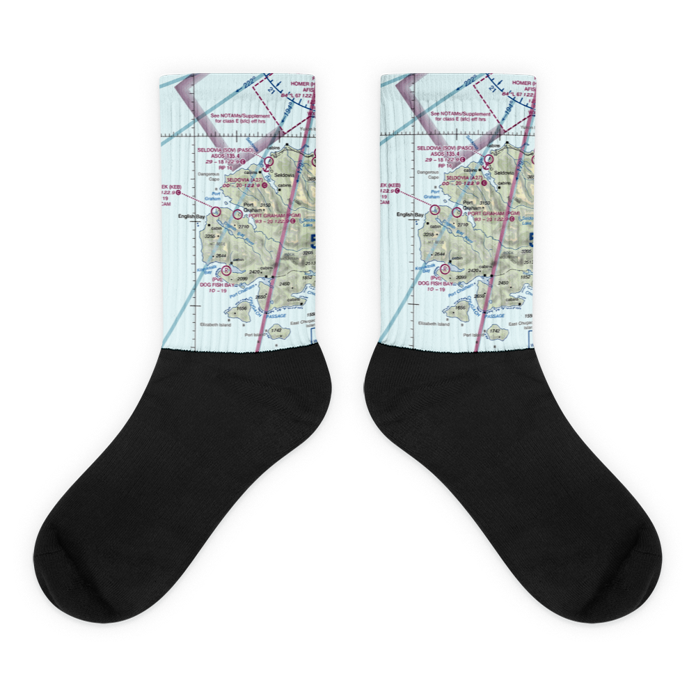 Port Graham Airport (PGM) VFR Sectional Socks 