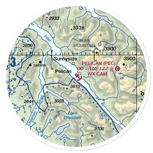 Pelican Seaplane Base (PEC) VFR Sectional Sticker (20 mile)