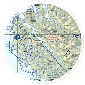 Pelican Seaplane Base (PEC) VFR Sectional Sticker (30 mile)