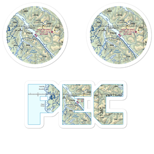 Pelican Seaplane Base (PEC) VFR Sectional Sticker Pack