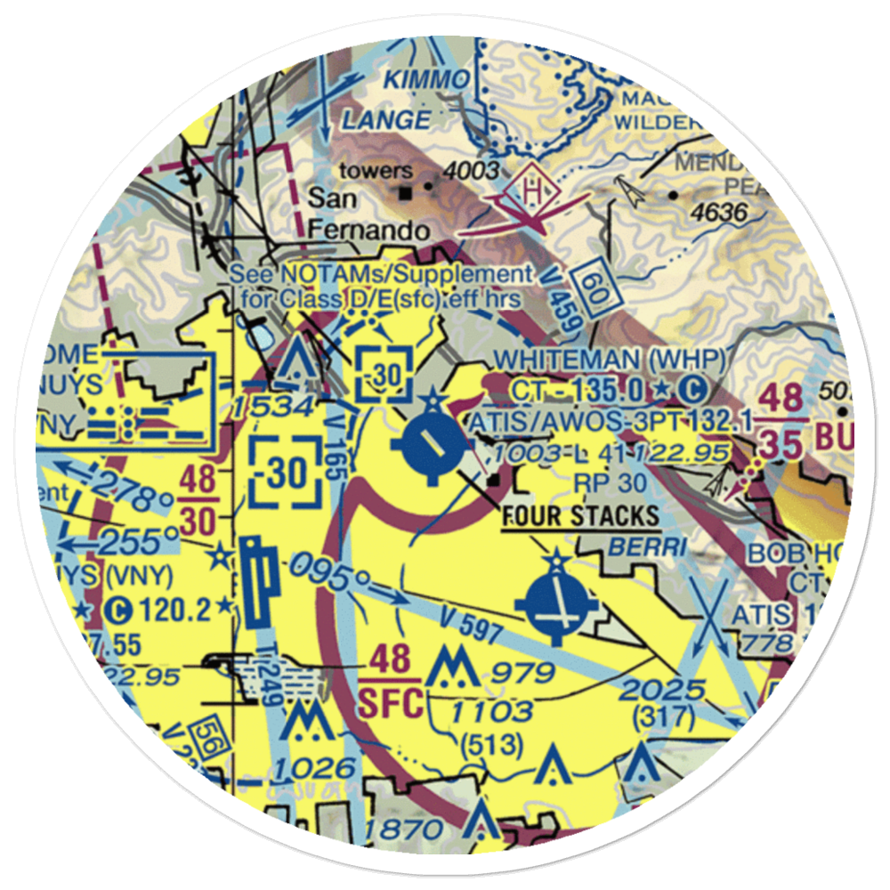 Barton Heliport (PAI) VFR Sectional Sticker (20 mile) 