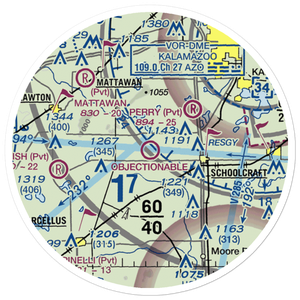 Prairie Ronde Airport (P97) VFR Sectional Sticker (20 mile)