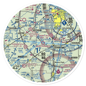Prairie Ronde Airport (P97) VFR Sectional Sticker (30 mile)