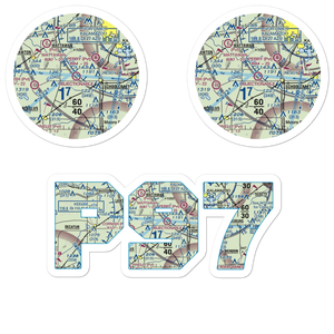 Prairie Ronde Airport (P97) VFR Sectional Sticker Pack