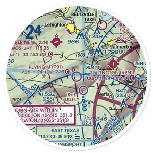 Flying M Aerodrome (P91) VFR Sectional Sticker (20 mile)