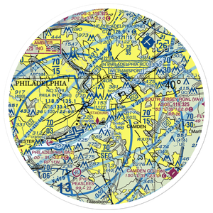 Penn's Landing Heliport (P72) VFR Sectional Sticker (30 mile)