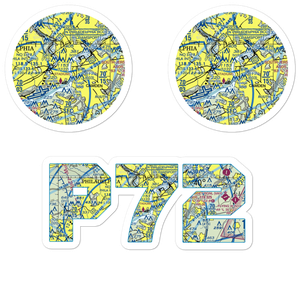 Penn's Landing Heliport (P72) VFR Sectional Sticker Pack
