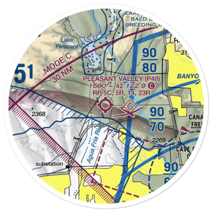 Pleasant Valley Airport (P48) VFR Sectional Sticker (20 mile)