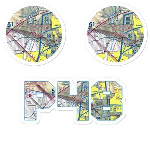 Pleasant Valley Airport (P48) VFR Sectional Sticker Pack