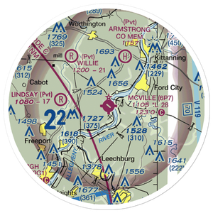 Mc Ville Airport (P37) VFR Sectional Sticker (20 mile)