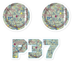 Mc Ville Airport (P37) VFR Sectional Sticker Pack