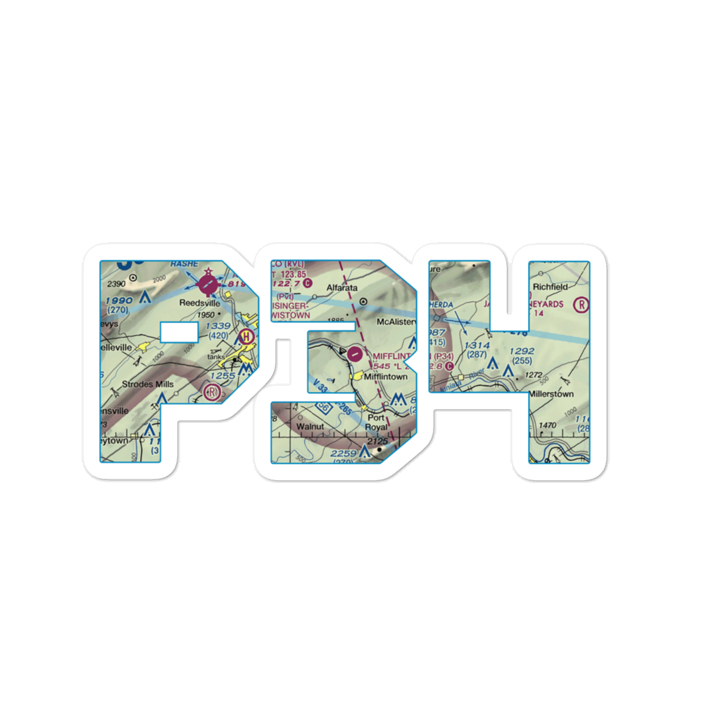 Mifflintown Airport (P34) VFR Sectional Sticker 