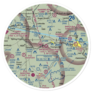Brokenstraw Airport (P15) VFR Sectional Sticker (30 mile)