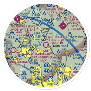 Lakehill Airport (P09) VFR Sectional Sticker (20 mile)