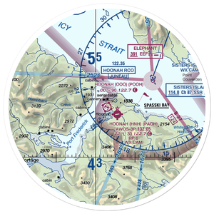 Hoonah Seaplane Base (OOH) VFR Sectional Sticker (30 mile)