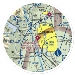 Benton Field (O85) VFR Sectional Sticker (20 mile)