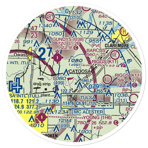 Port of Catoosa Heliport (O64) VFR Sectional Sticker (20 mile)