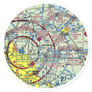 Port of Catoosa Heliport (O64) VFR Sectional Sticker (30 mile)