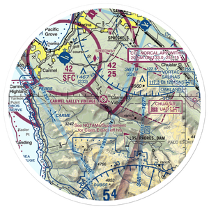 Carmel Valley (O62) VFR Sectional Sticker (30 mile)