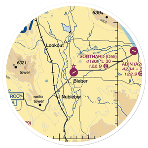 Southard Field (O55) VFR Sectional Sticker (20 mile)