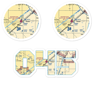 Hooker Municipal Airport (O45) VFR Sectional Sticker Pack