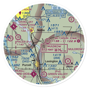 Mc Caslin Airport (O44) VFR Sectional Sticker (20 mile)