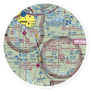 Mc Caslin Airport (O44) VFR Sectional Sticker (30 mile)
