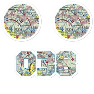 Gundys Airport (O38) VFR Sectional Sticker Pack