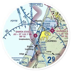 Samoa Field Airport (O33) VFR Sectional Sticker (20 mile)