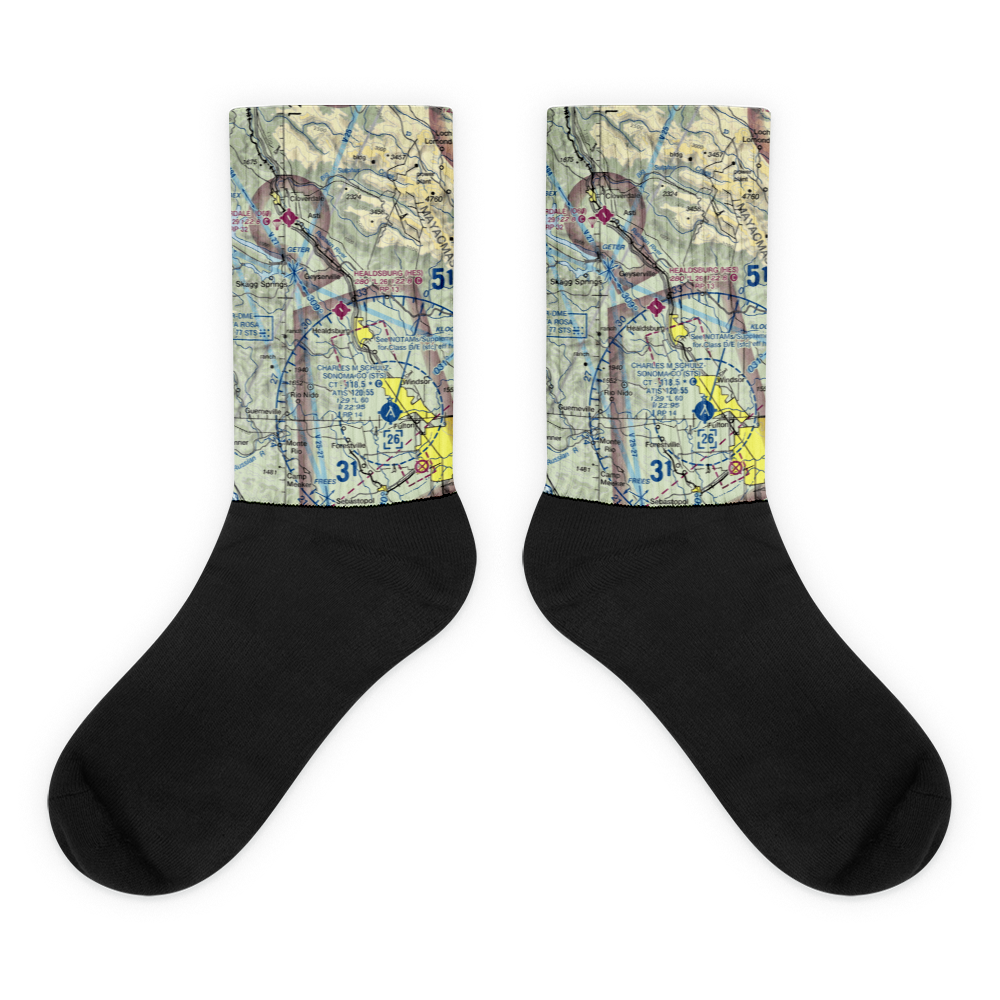 Healdsburg Municipal Airport (HES) VFR Sectional Socks 