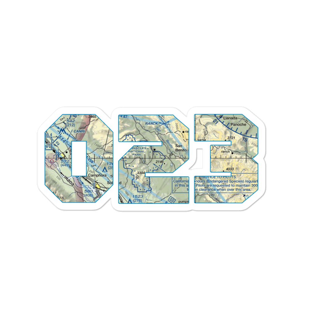 Pinnacles Ranch Airport (O23) VFR Sectional Sticker 