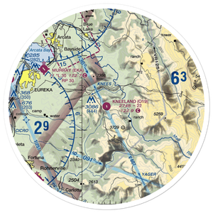 Kneeland Airport (O19) VFR Sectional Sticker (30 mile)