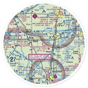 Buzzards Roost Airport (O18) VFR Sectional Sticker (30 mile)