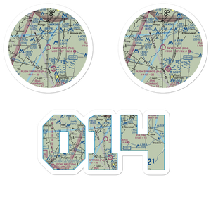 Neil's Sky Ranch Airport (O14) VFR Sectional Sticker Pack