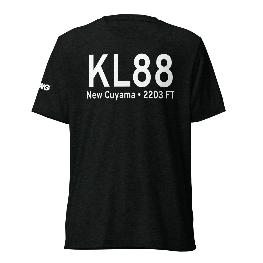 New Cuyama Airport (KL88) ICAO Tri-blend T-Shirt 