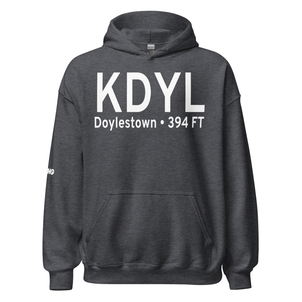 Doylestown Airport (KDYL) ICAO Hoodie Sweatshirt 