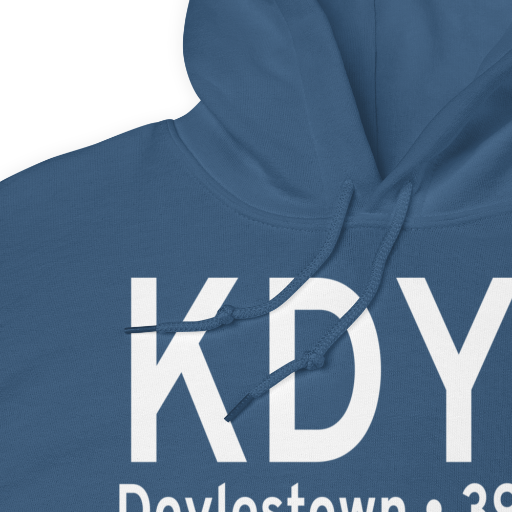 Doylestown Airport (KDYL) ICAO Hoodie Sweatshirt 