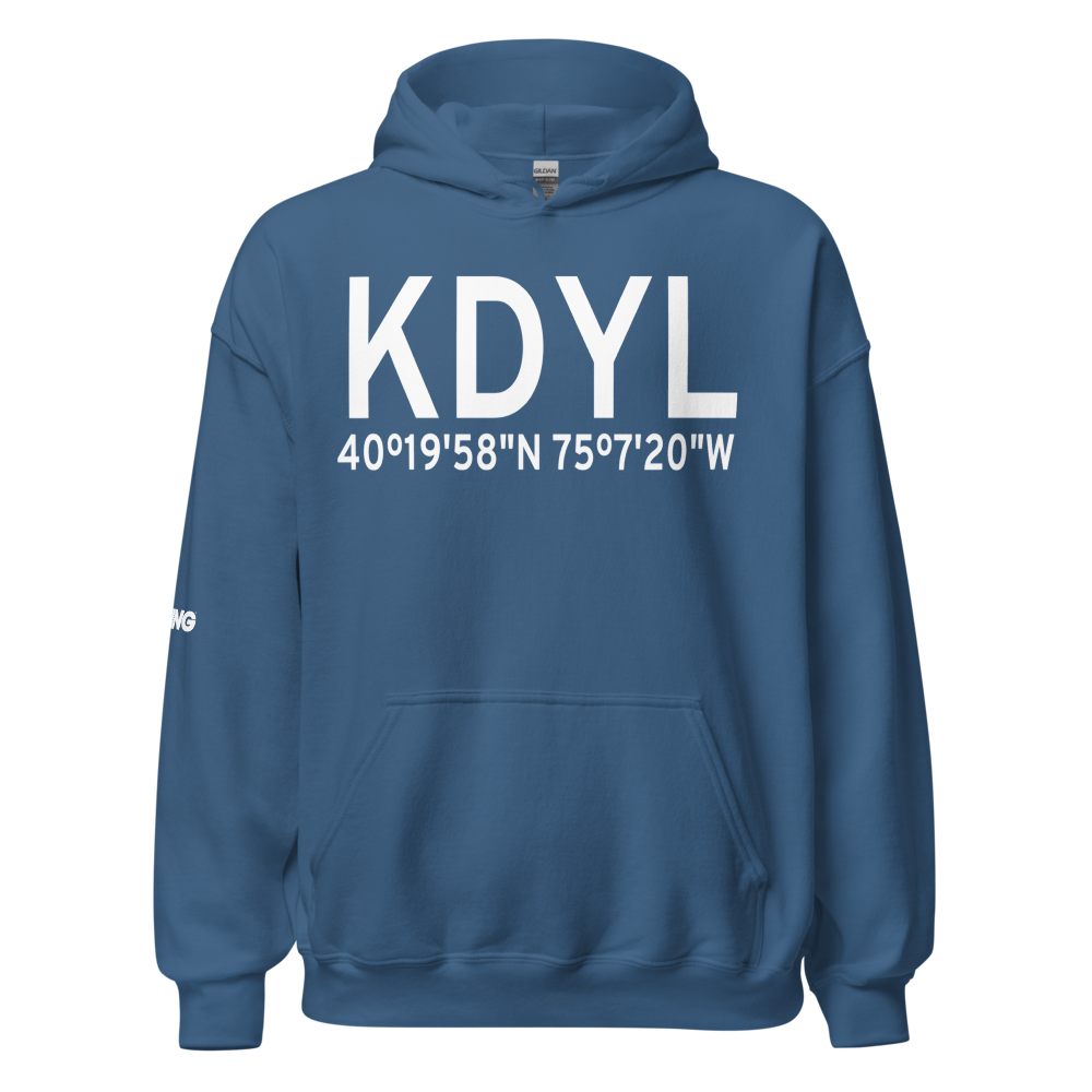 Doylestown Airport (KDYL) ICAO Hoodie Sweatshirt 
