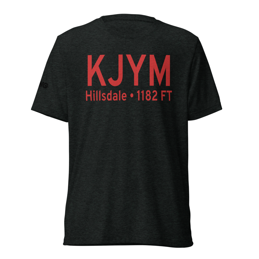 Hillsdale Municipal Airport (KJYM) ICAO Tri-blend T-Shirt 