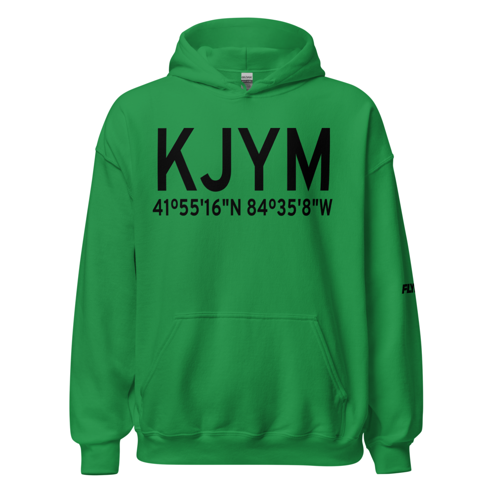Hillsdale Municipal Airport (KJYM) ICAO Hoodie Sweatshirt 