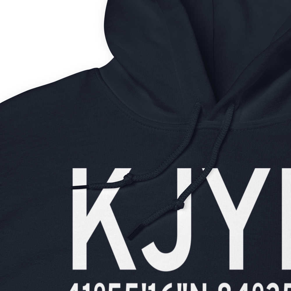 Hillsdale Municipal Airport (KJYM) ICAO Hoodie Sweatshirt 