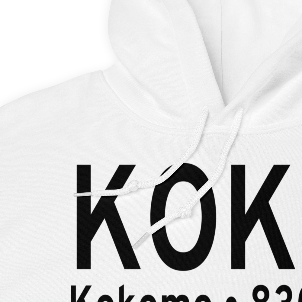 Kokomo Municipal Airport (KOKK) ICAO Hoodie Sweatshirt 