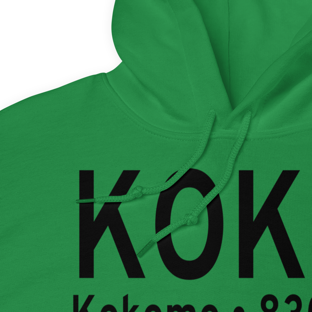 Kokomo Municipal Airport (KOKK) ICAO Hoodie Sweatshirt 
