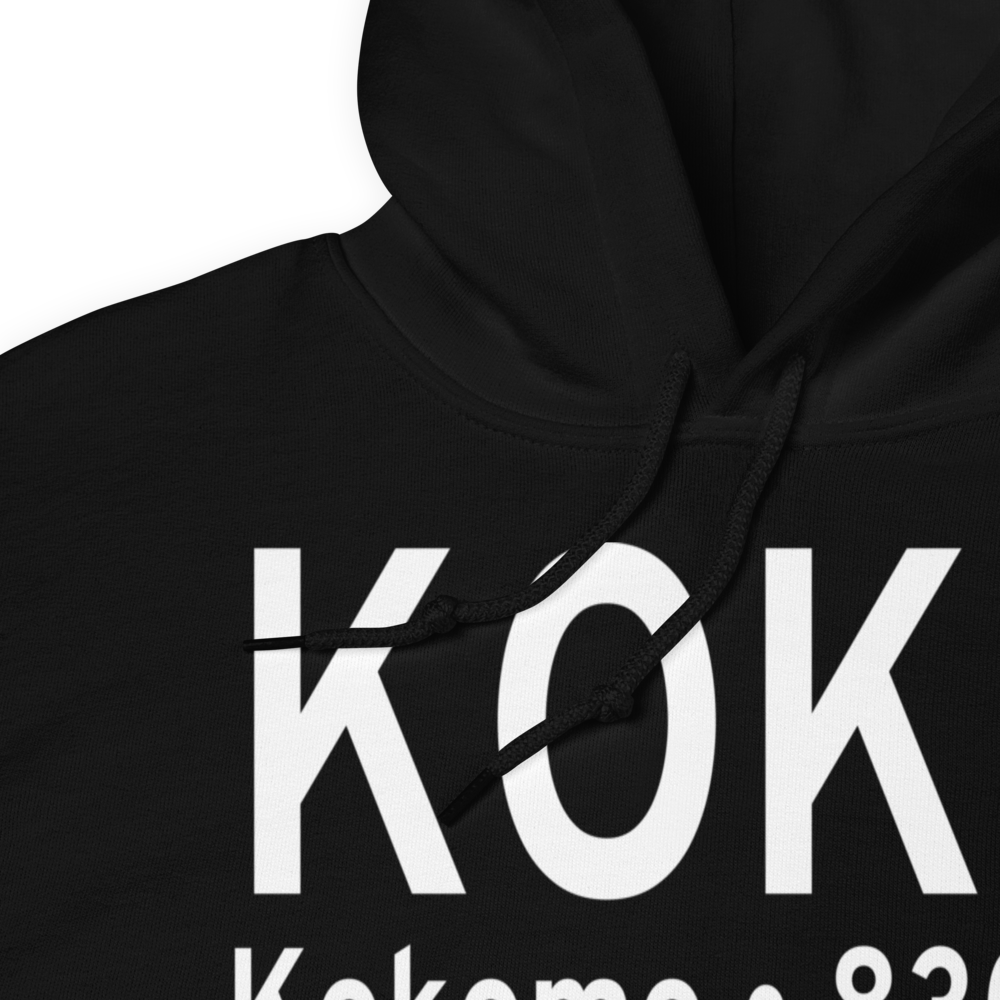 Kokomo Municipal Airport (KOKK) ICAO Hoodie Sweatshirt 