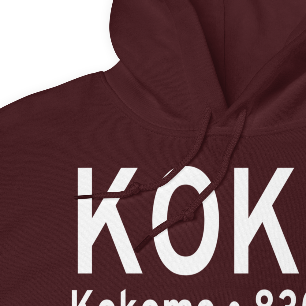 Kokomo Municipal Airport (KOKK) ICAO Hoodie Sweatshirt 