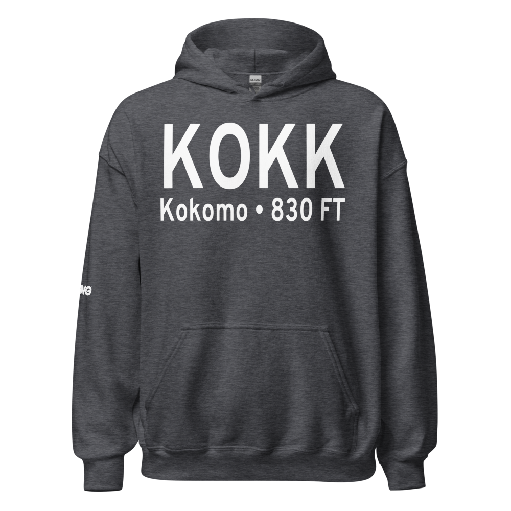Kokomo Municipal Airport (KOKK) ICAO Hoodie Sweatshirt 