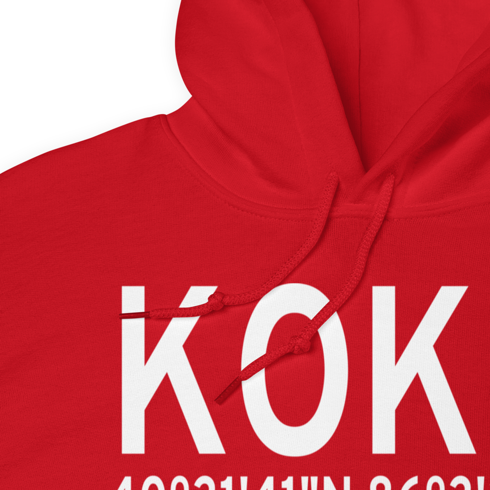 Kokomo Municipal Airport (KOKK) ICAO Hoodie Sweatshirt 