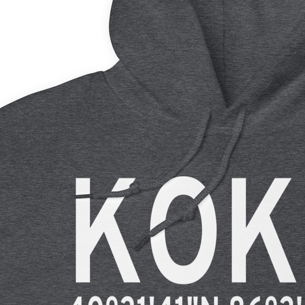 Kokomo Municipal Airport (KOKK) ICAO Hoodie Sweatshirt 