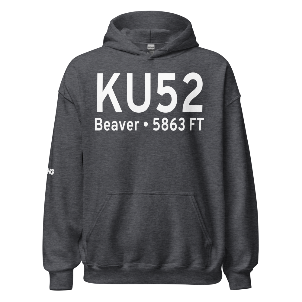 Beaver Municipal Airport (KU52) ICAO Hoodie Sweatshirt 