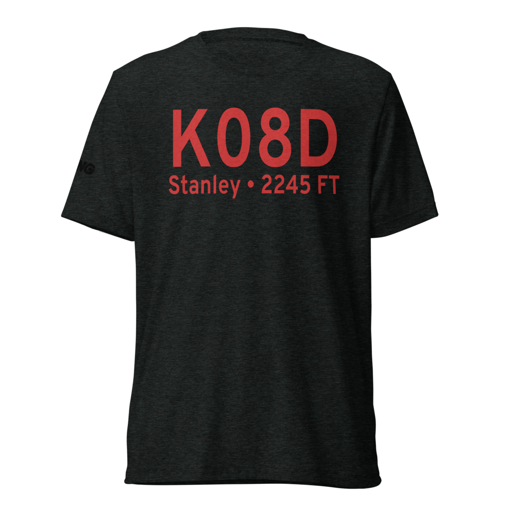 Stanley Municipal Airport (K08D) ICAO Tri-blend T-Shirt 